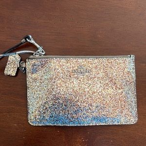 Coach Glitter Leather Small Wristlet